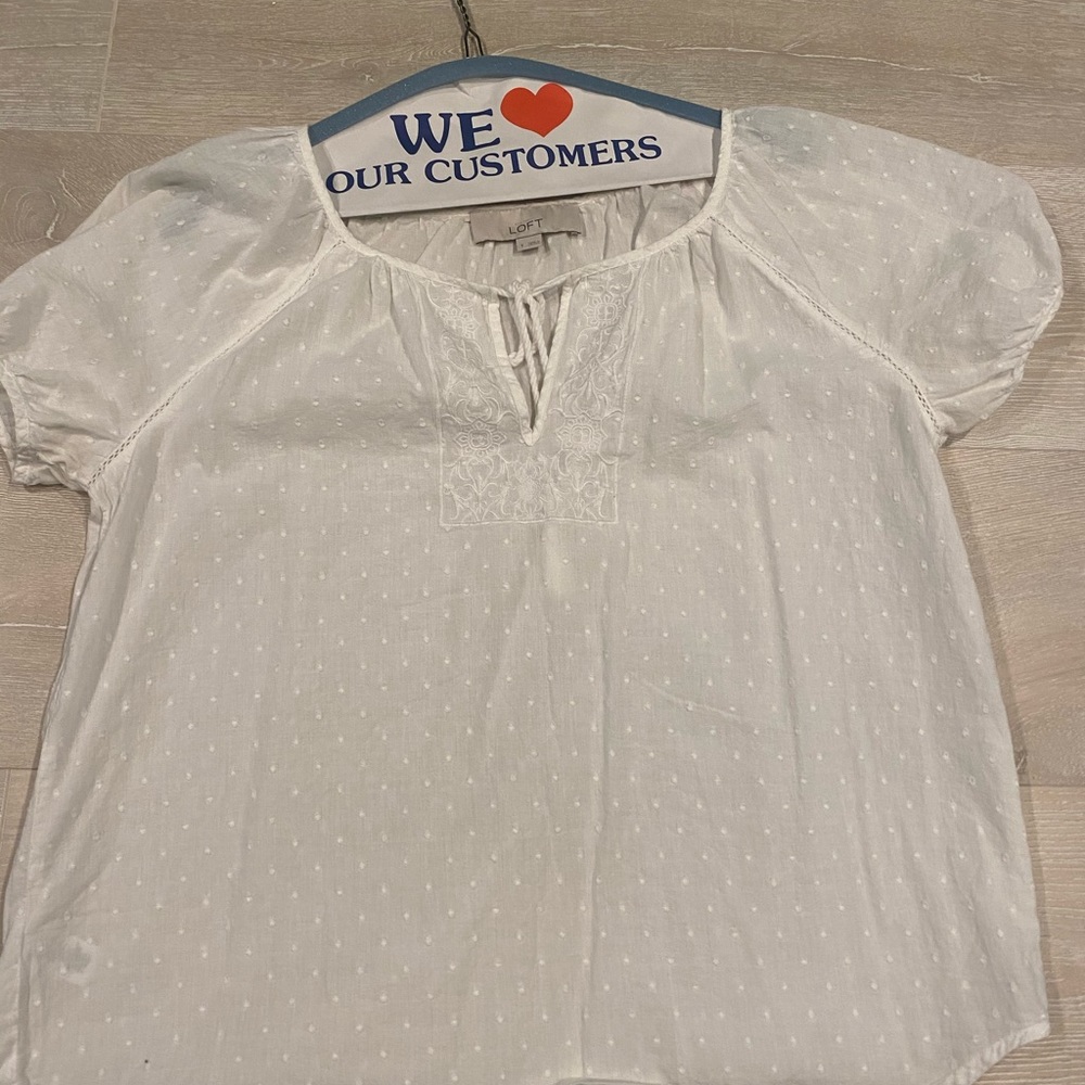 Loft White Blouse